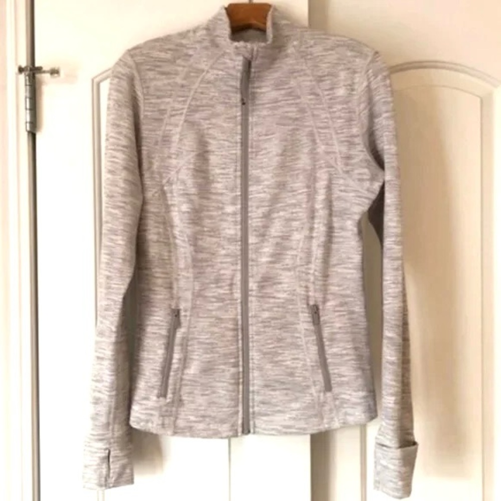 Like New!  Lululemon Pale Grey Zip Workout Jacket